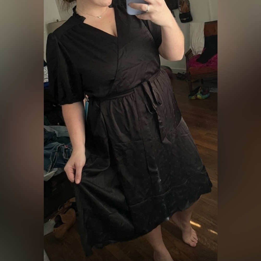 Draper James Black Midi Dress